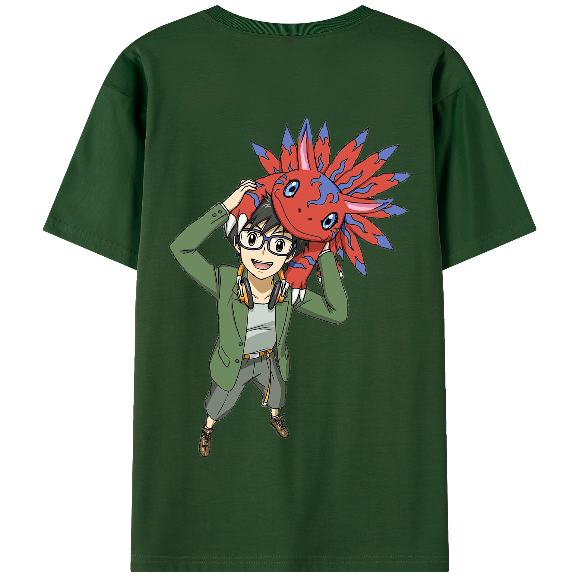 （画像用） Digimon デジタルモンスター/デジモン 綿100％半袖Tシャツ（背面プリント）